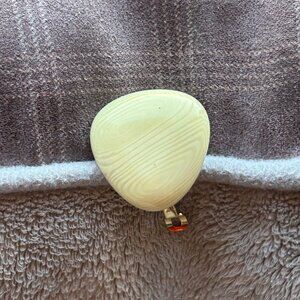 Vintage Richelieu Pierced Earrings w/Comfort Clip Support - Lucite Milk Glass